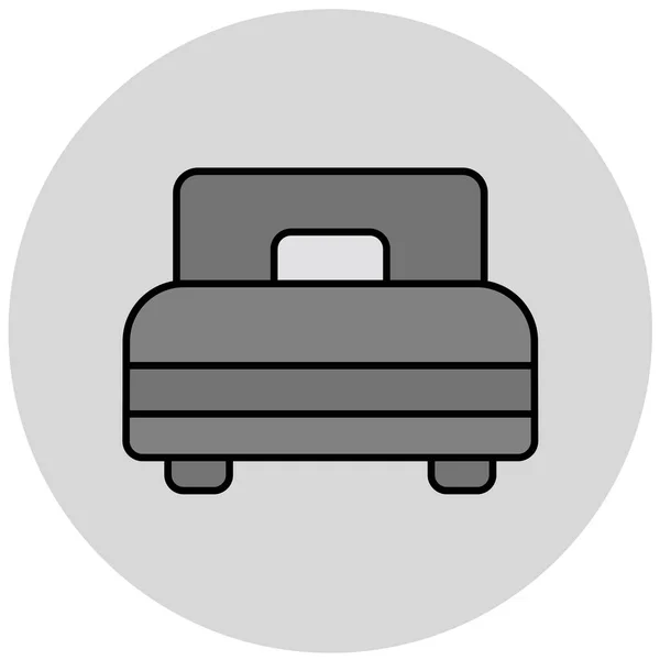 Cama Icono Vector Ilustración — Archivo Imágenes Vectoriales