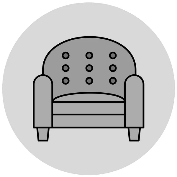 Sofa Symbol Vektor Illustration — Stockvektor