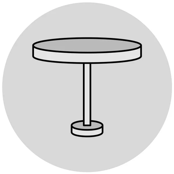 Ikona Tabulky Jednoduchá Ilustrace Nábytku Vektorový Symbol Pro Web Design — Stockový vektor