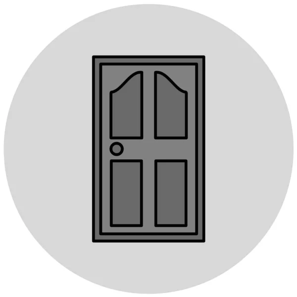 Kapı Vektör Simgesi Modern Basit Illüstrasyon — Stok Vektör