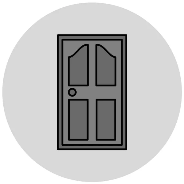 Icône Vectorielle Porte Illustration Simple Moderne — Image vectorielle