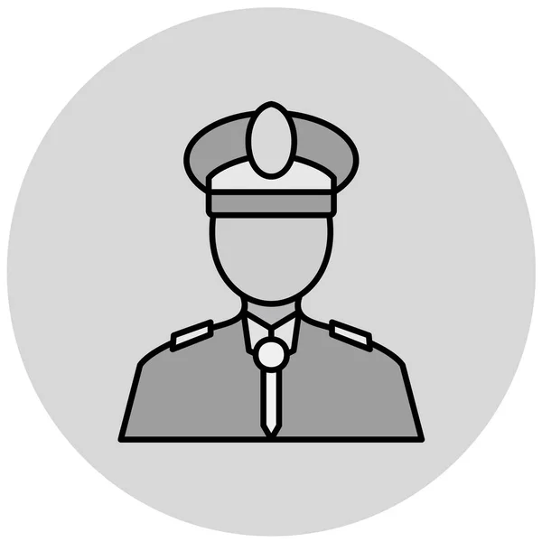 Vector Illustration Police Officer Icon — ストックベクタ