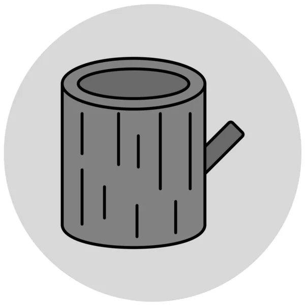 Vector Illustration Stump Icon — Stock Vector