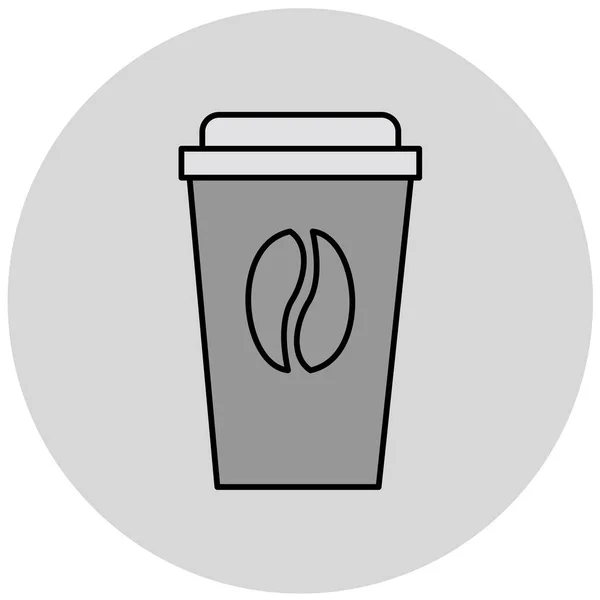 Εικονίδιο Κύπελλο Καφέ Διανυσματική Απεικόνιση — Διανυσματικό Αρχείο