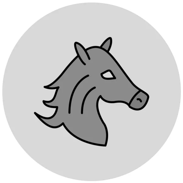 Caballo Icono Web Ilustración Simple — Archivo Imágenes Vectoriales