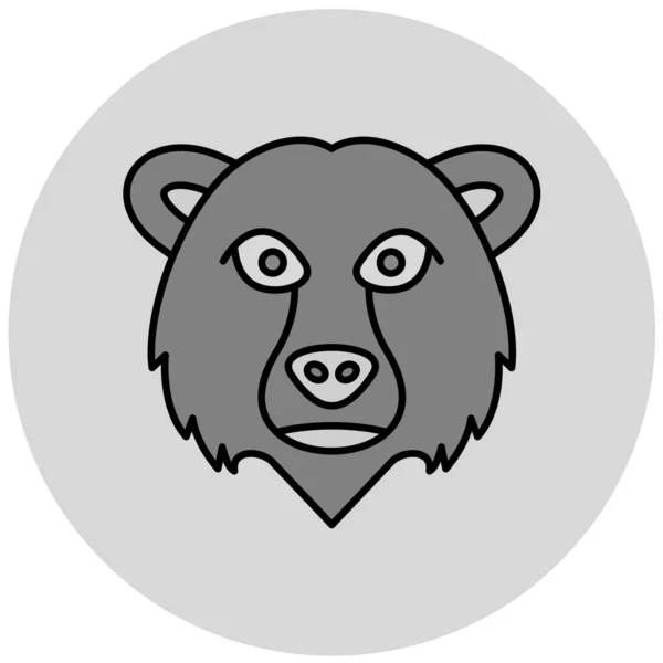 Oso Icono Web Ilustración Simple — Archivo Imágenes Vectoriales