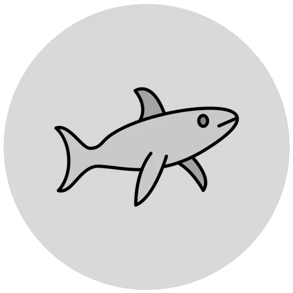 Καρχαρίας Web Εικονίδιο Απλή Απεικόνιση — Διανυσματικό Αρχείο
