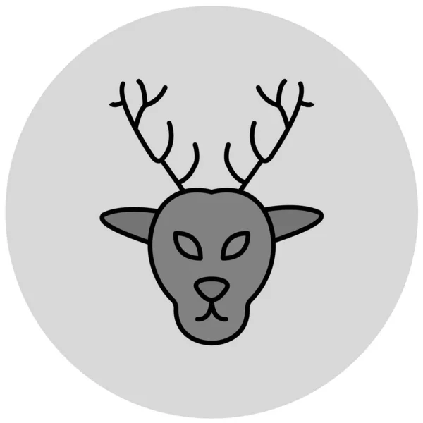 Deer Web Icon Simple Illustration — Stock Vector