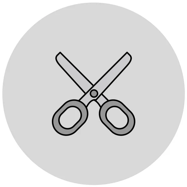 Icono Tijeras Sobre Fondo Blanco — Vector de stock