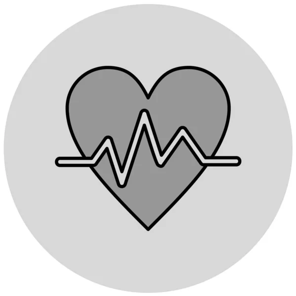Kalp Atışı Web Simgesi Basit Illüstrasyon — Stok Vektör
