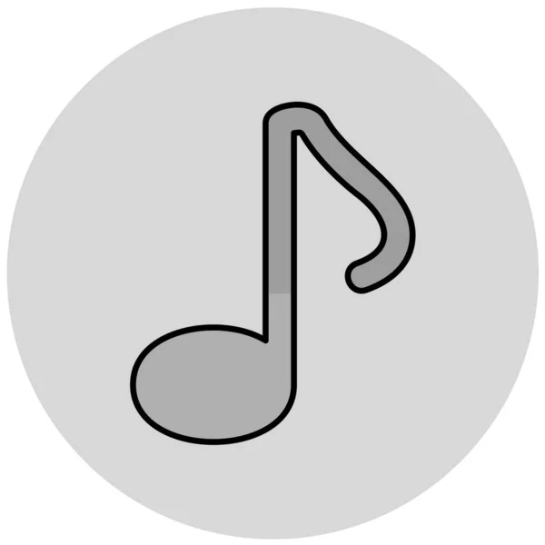 Müzik Notası Simgesi Web Için Basit Müzik Enstrümanı Vektör Simgeleri — Stok Vektör
