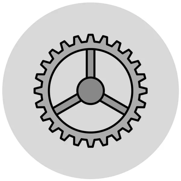 Gear Web Icon Simple Illustration — Stock Vector
