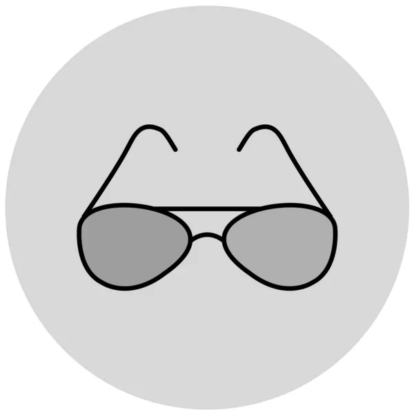 Gafas Sol Icono Vector Ilustración — Vector de stock