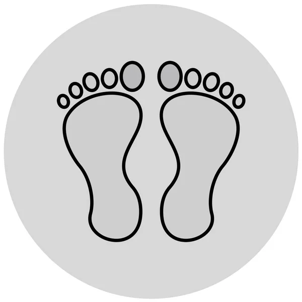 Feet Simple Icon Vector Illustration — Stock Vector