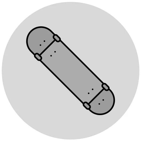 Skate Simple Icon Vector Illustration — Vector de stock
