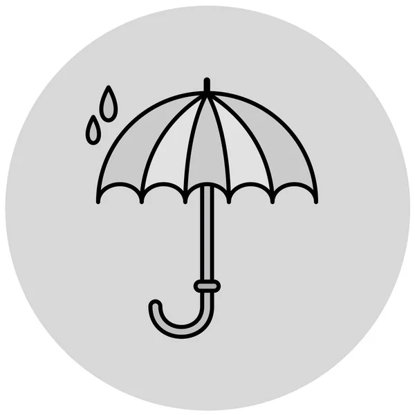 Umbrella Simple Icon Vector Illustration — Stock Vector