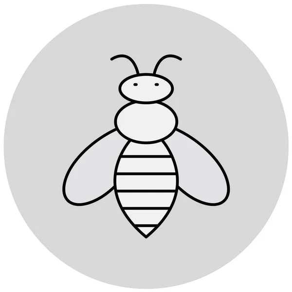 Bee Simple Icon Vector Illustration — Vetor de Stock