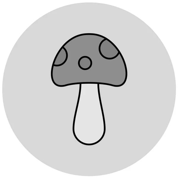 Mushroom Simple Icon Vector Illustration — 图库矢量图片