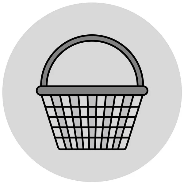 Basket Simple Icon Vector Illustration — Διανυσματικό Αρχείο