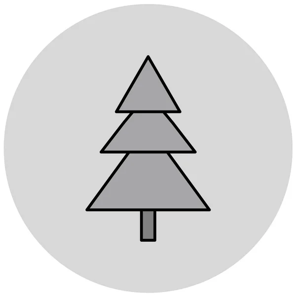 Fir Tree Simple Icon Vector Illustration — Vetor de Stock