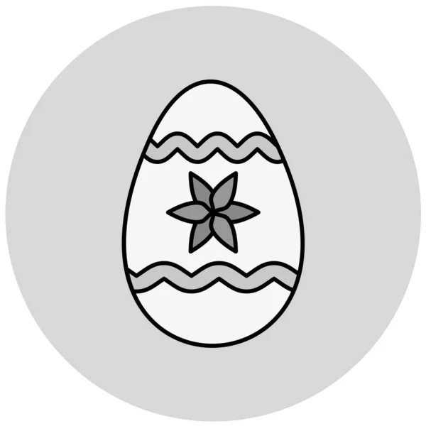 Uovo Semplice Icona Illustrazione Vettoriale — Vettoriale Stock