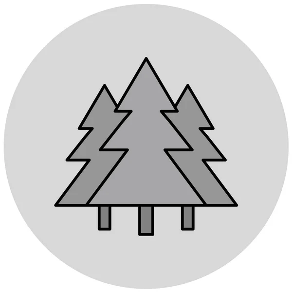 Trees Simple Icon Vector Illustration — Wektor stockowy