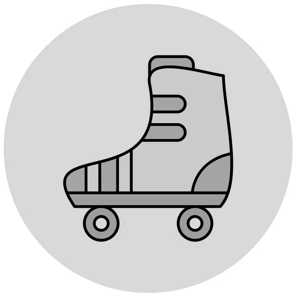 Roller Skate Simple Icon Vector Illustration — Stock vektor
