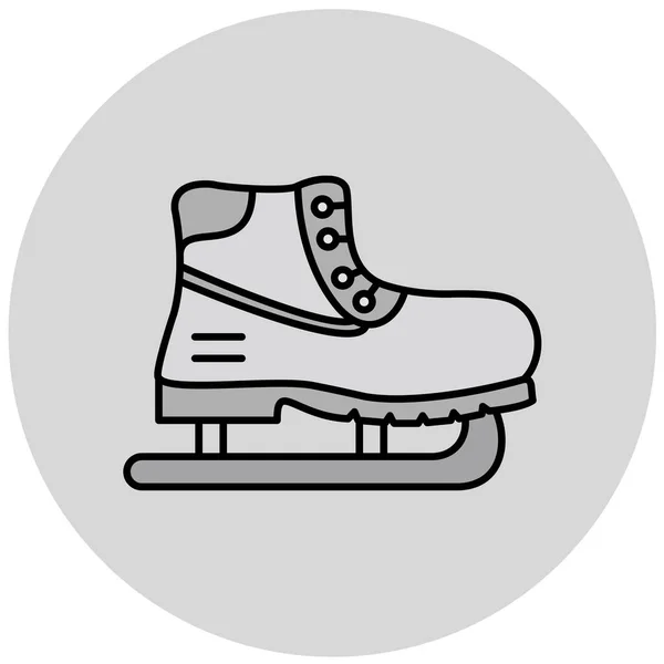Skate Απλό Εικονίδιο Διανυσματική Απεικόνιση — Διανυσματικό Αρχείο