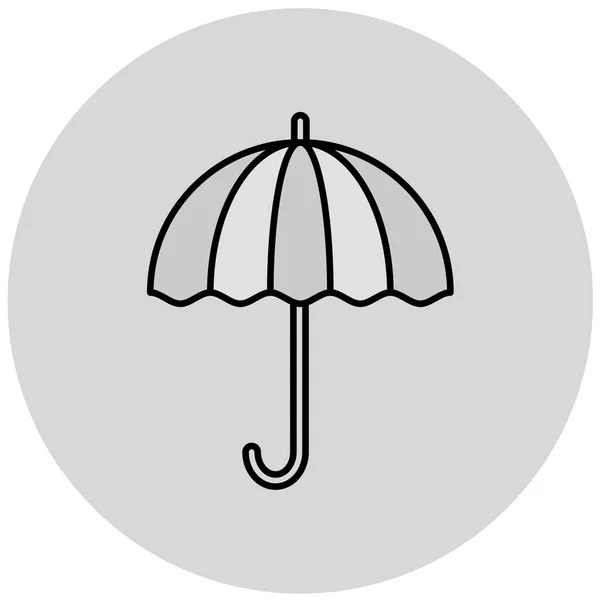 Зонтик Простой Значок Векторная Иллюстрация — стоковый вектор