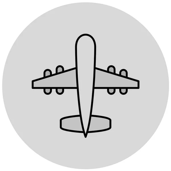 Pesawat Ikon Web Ilustrasi Sederhana - Stok Vektor