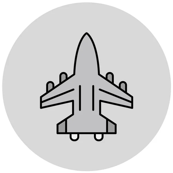 Avião Ilustração Vetor Ícone Web — Vetor de Stock