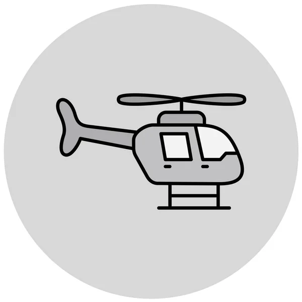 Helicopter Icon Vector Illustration — Stock Vector