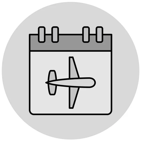 Luft Kalender Symbol Vektor Illustration — Stockvektor