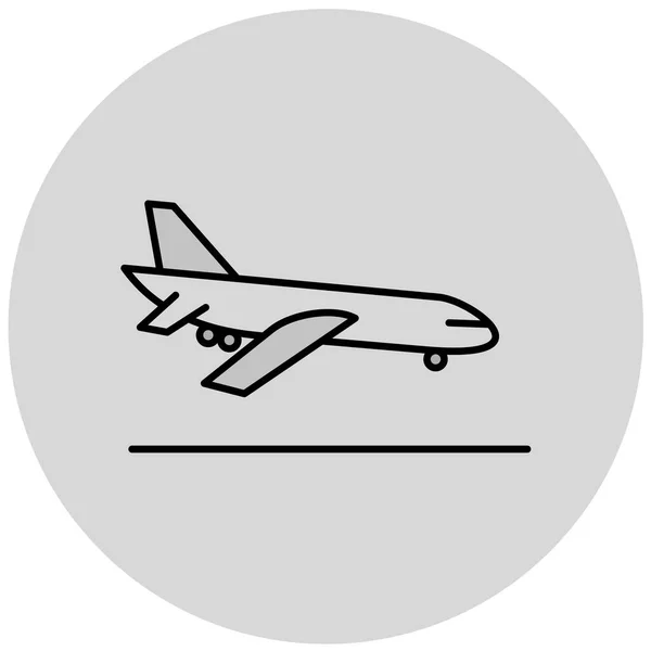 Avião Ícone Web Ilustração Simples —  Vetores de Stock