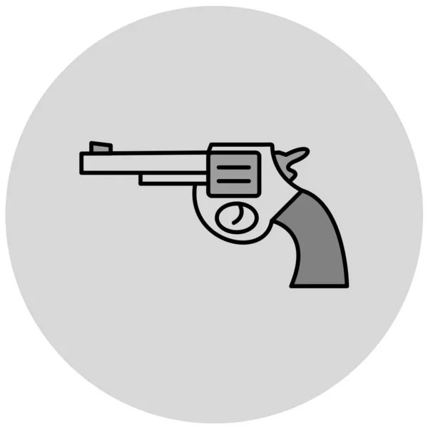 Icône Pistolet Arrière Plan Isolé Style Tendance — Image vectorielle