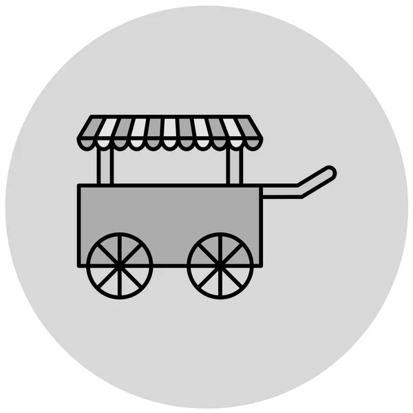 Shop Cart Icon Simple Illustration Food Store Vector Icons Web — Stockvektor