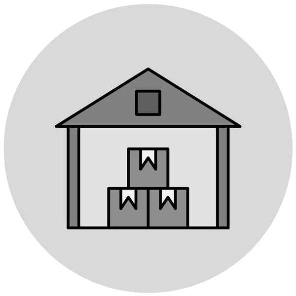 Vector Illustratie Van Een Huis Icoon — Stockvector