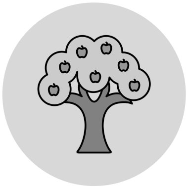 ağaç simgesi vektör illüstrasyonu