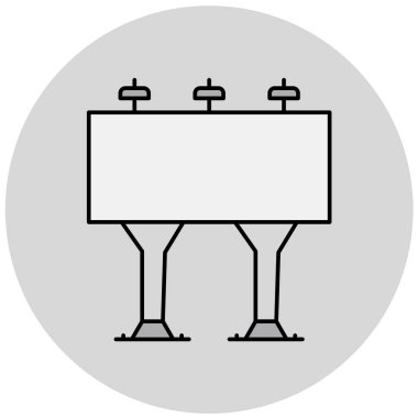 Billboard simgesi vektör illüstrasyonu