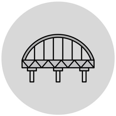 Köprü simgesi vektörü, düz tasarım en iyi moda illüstrasyon