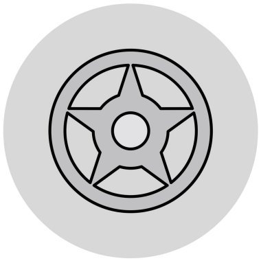 Direksiyon ikonu. Web için vites vektör sembolünün basit çizimi