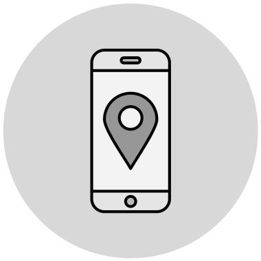 Cep telefonu simgesi, vektör illüstrasyonu