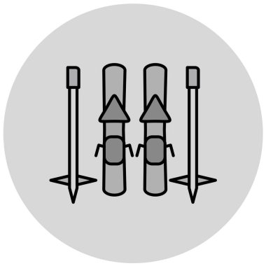 siyah çizgi golf ikonu, vektör çizimi, basit pictogram