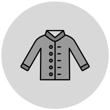 Ceket simgesi, vektör illüstrasyonu