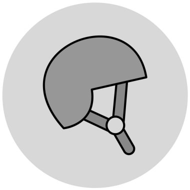 Web ve mobil uygulama tasarımınız için beyaz arkaplanda izole edilmiş kask simgesi vektörü, rugby logosu konsepti