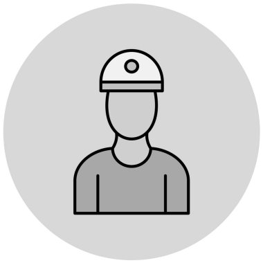 Miğferli bir adamın vektör çizimi