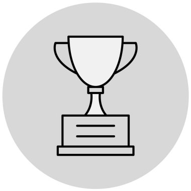 Kupa ikonu. Ödül sembolü vektör illüstrasyonu