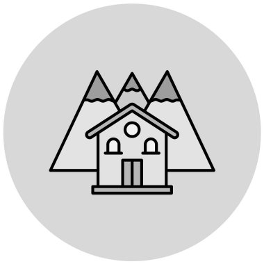 Bir ev simgesinin vektör illüstrasyonu