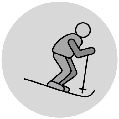 Snowboard ikonu. erkek vektör illüstrasyonu.