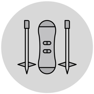 Kaykay simgesi vektör illüstrasyonu